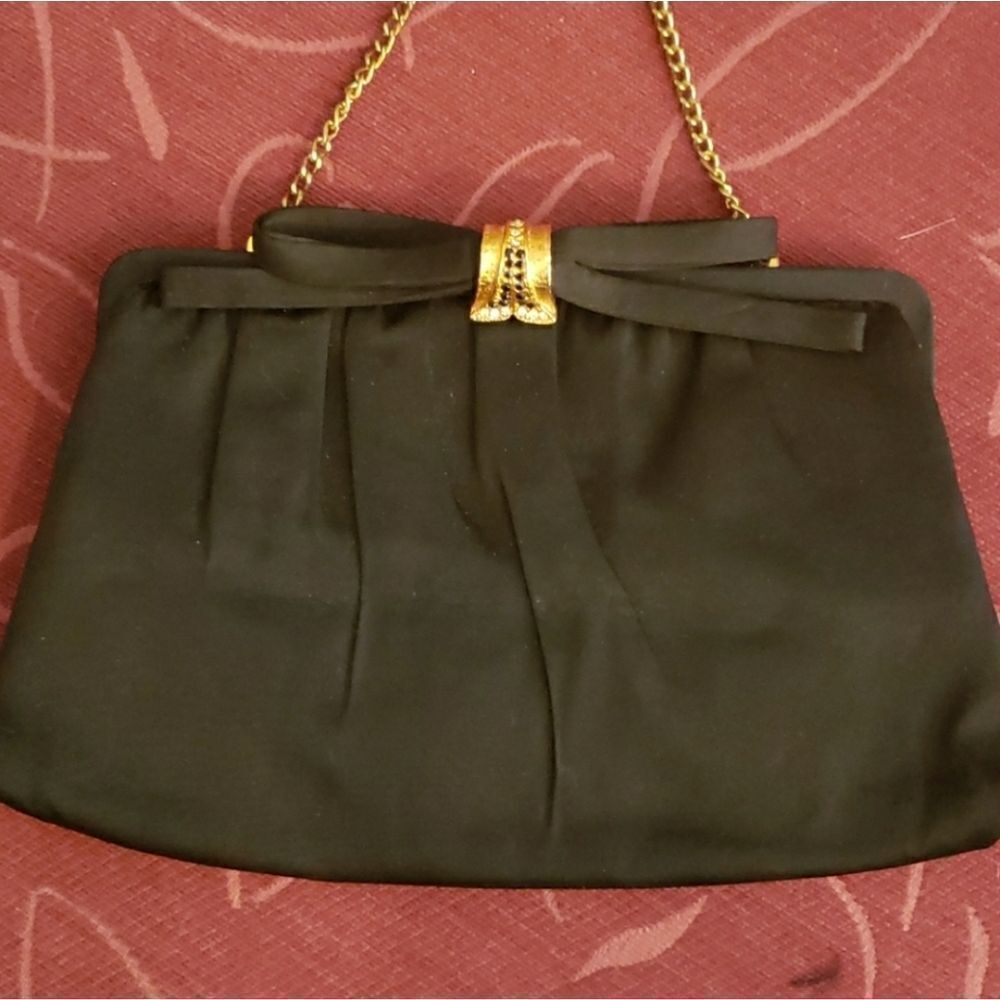 VNTG After Five Black Clutch Purse - Picture 3 of 10